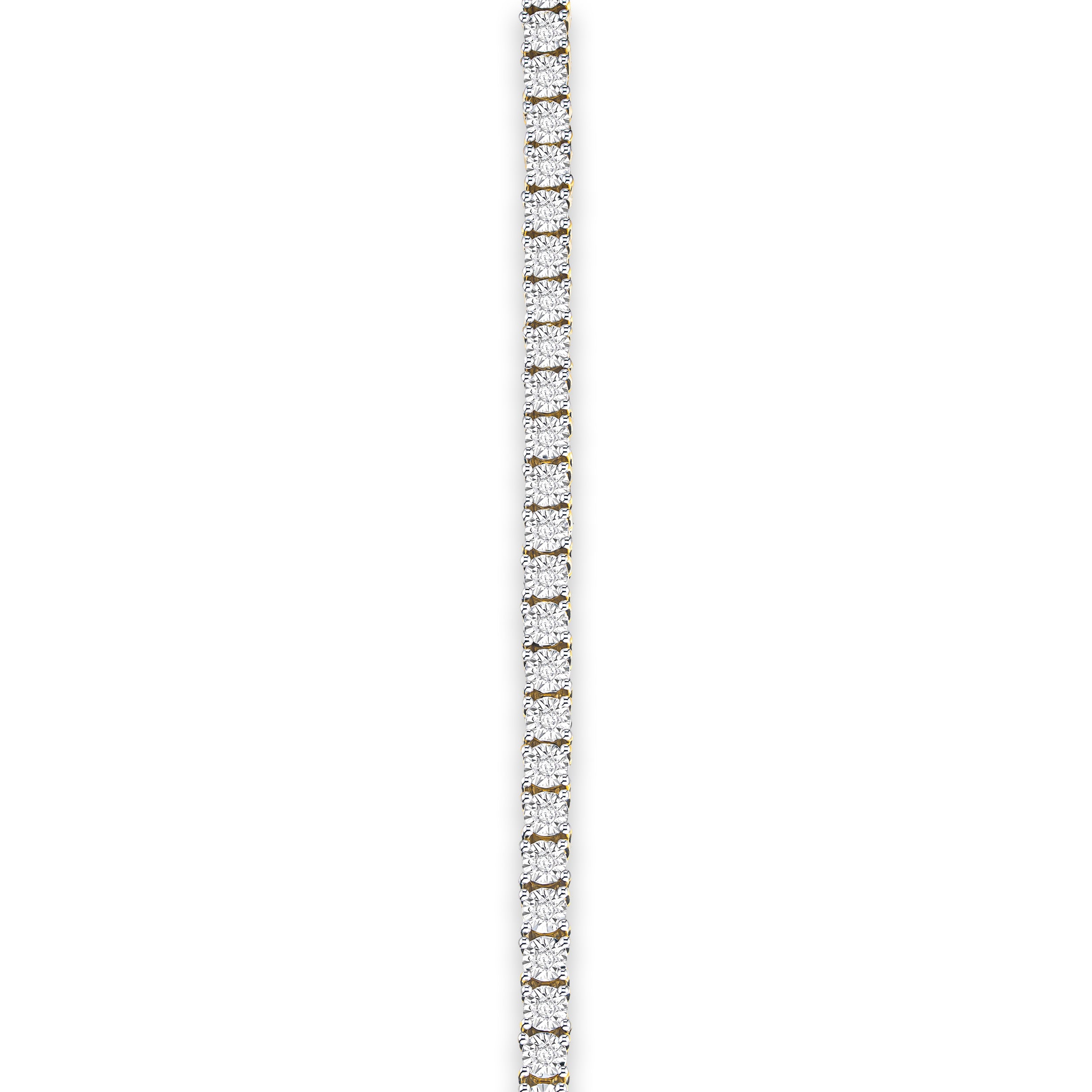 18K Gold Vermeil Diamond Set 0.57ct Tennis Bracelet